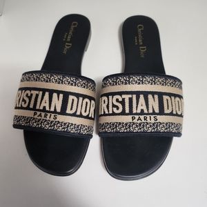 Dior Dway Slides Deep Blue 38